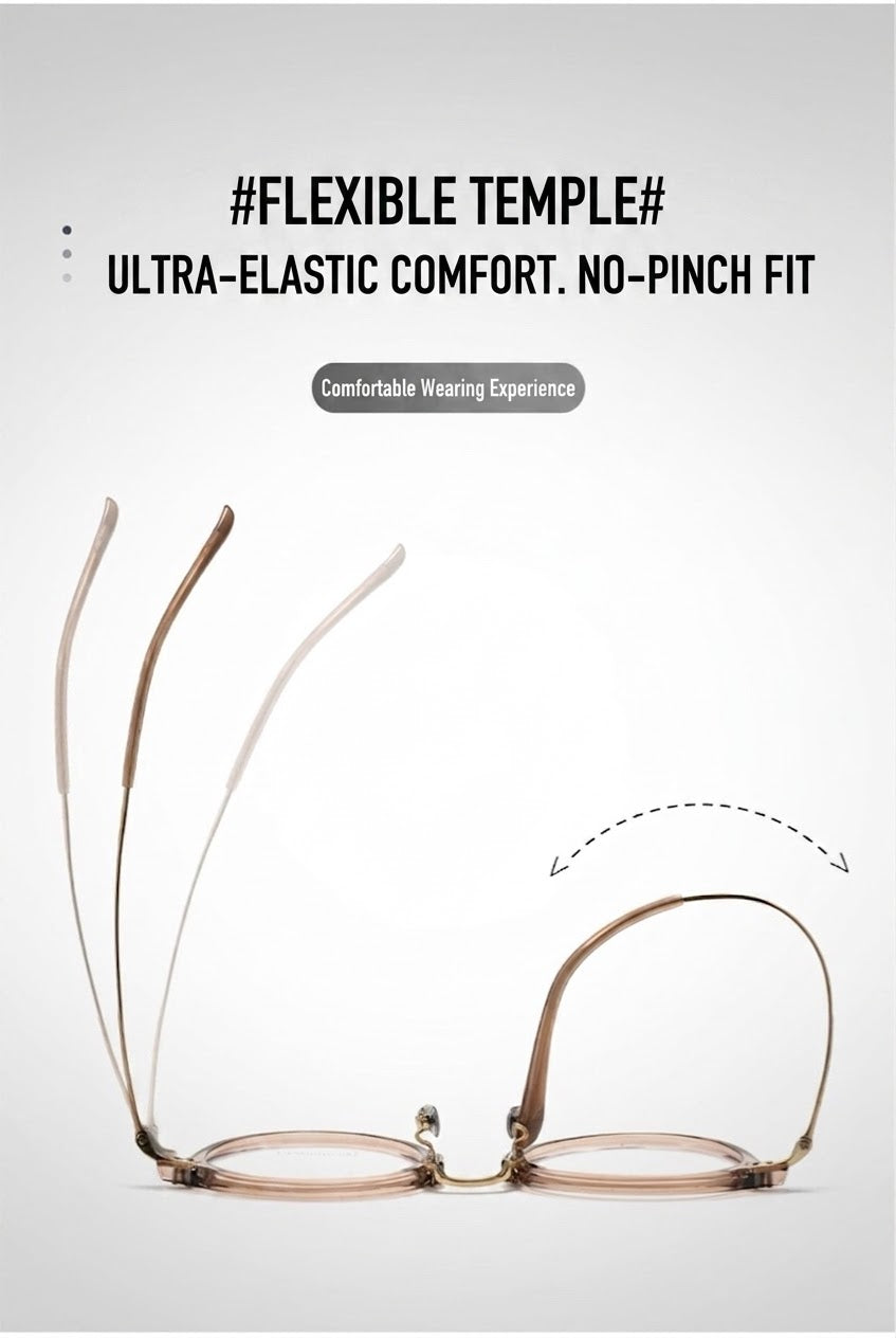 T18276Z Vintage Round Titanium Eyeglasses
