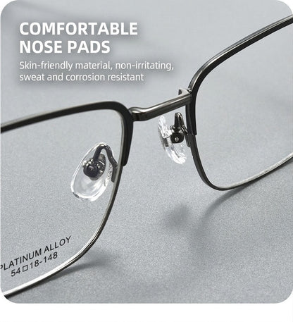 X15115 Ultra-Light Titanium Retro Browline Prescription Eyeglasses – Unisex