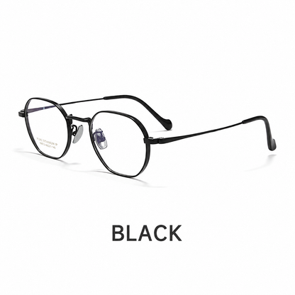 S720P Lightweight Pure Titanium Retro Eyeglasses – Unisex Optical Frame