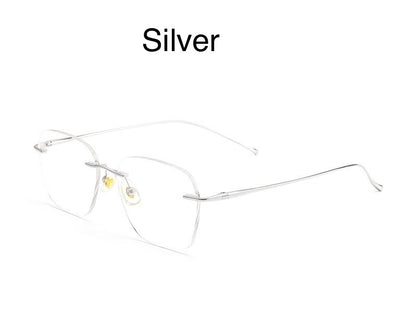 8978WK Pure Titanium Rimless Eyeglasses – 57mm Blue Light Blocking Glasses