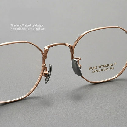 S720P Lightweight Pure Titanium Retro Eyeglasses – Unisex Optical Frame
