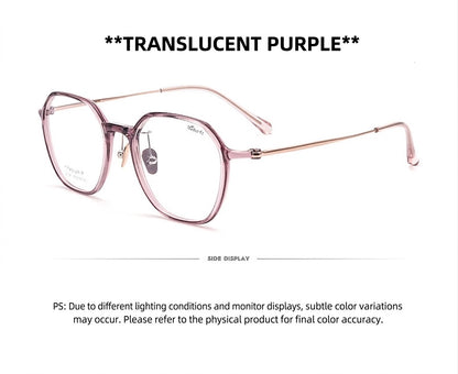 L9106 Lightweight TR90 Titanium Eyeglasses – Unisex Geometric Frames