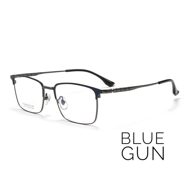 X15115 Ultra-Light Titanium Retro Browline Prescription Eyeglasses – Unisex
