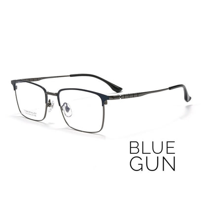 X15115 Ultra-Light Titanium Retro Browline Prescription Eyeglasses – Unisex
