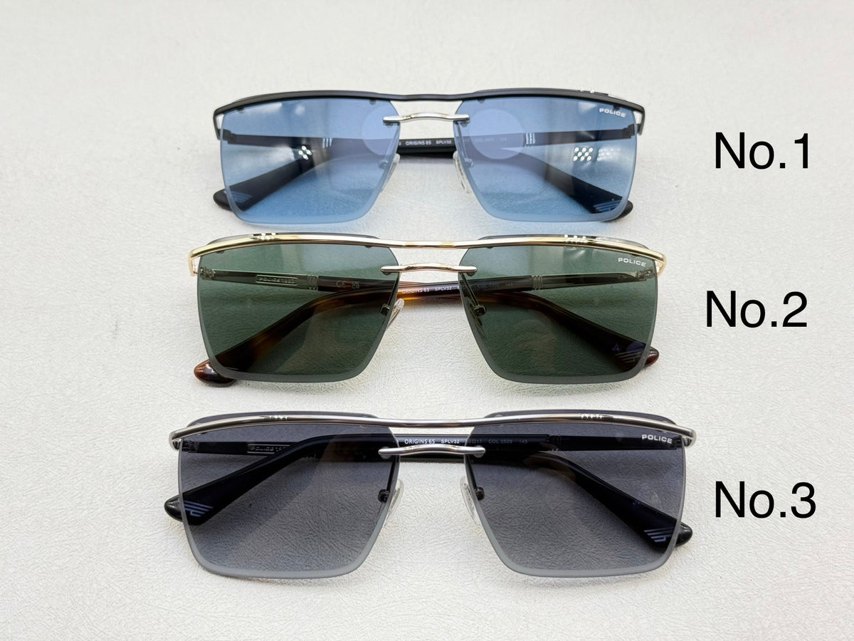 SPLV32 Modern Rectangle Metal Sunglasses – 60mm