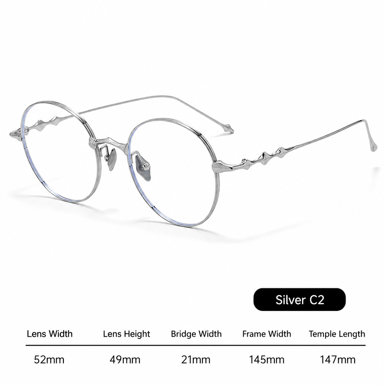 H603H Rimless Rectangle Pure Titanium Eyeglasses – Lightweight Frameless Optical Frame (Copy)