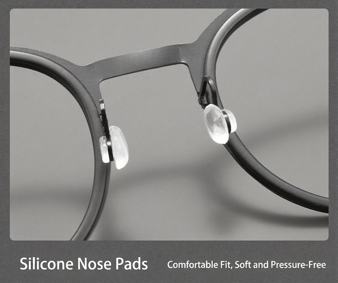 923641Y Round Acetate Titanium Eyeglasses – Lightweight Unisex Optical Frame