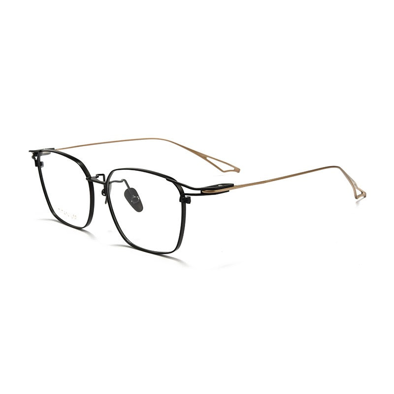 SEVENZ Lightweight Titanium Rectangle Eyeglasses – Retro Unisex 54mm Frame
