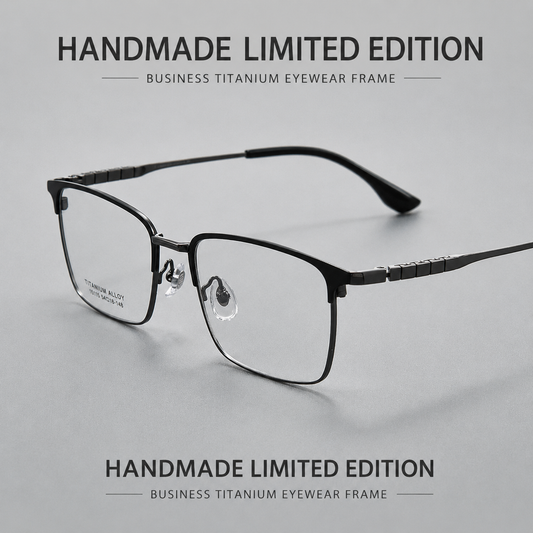 X15115 Ultra-Light Titanium Retro Browline Prescription Eyeglasses – Unisex