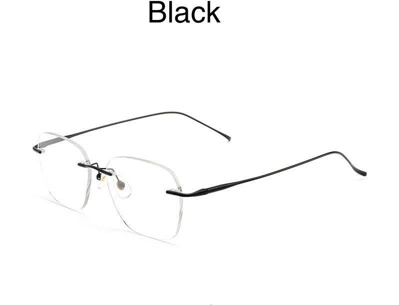8978WK Pure Titanium Rimless Eyeglasses – 57mm Blue Light Blocking Glasses
