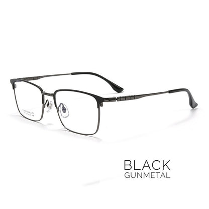 X15115 Ultra-Light Titanium Retro Browline Prescription Eyeglasses – Unisex