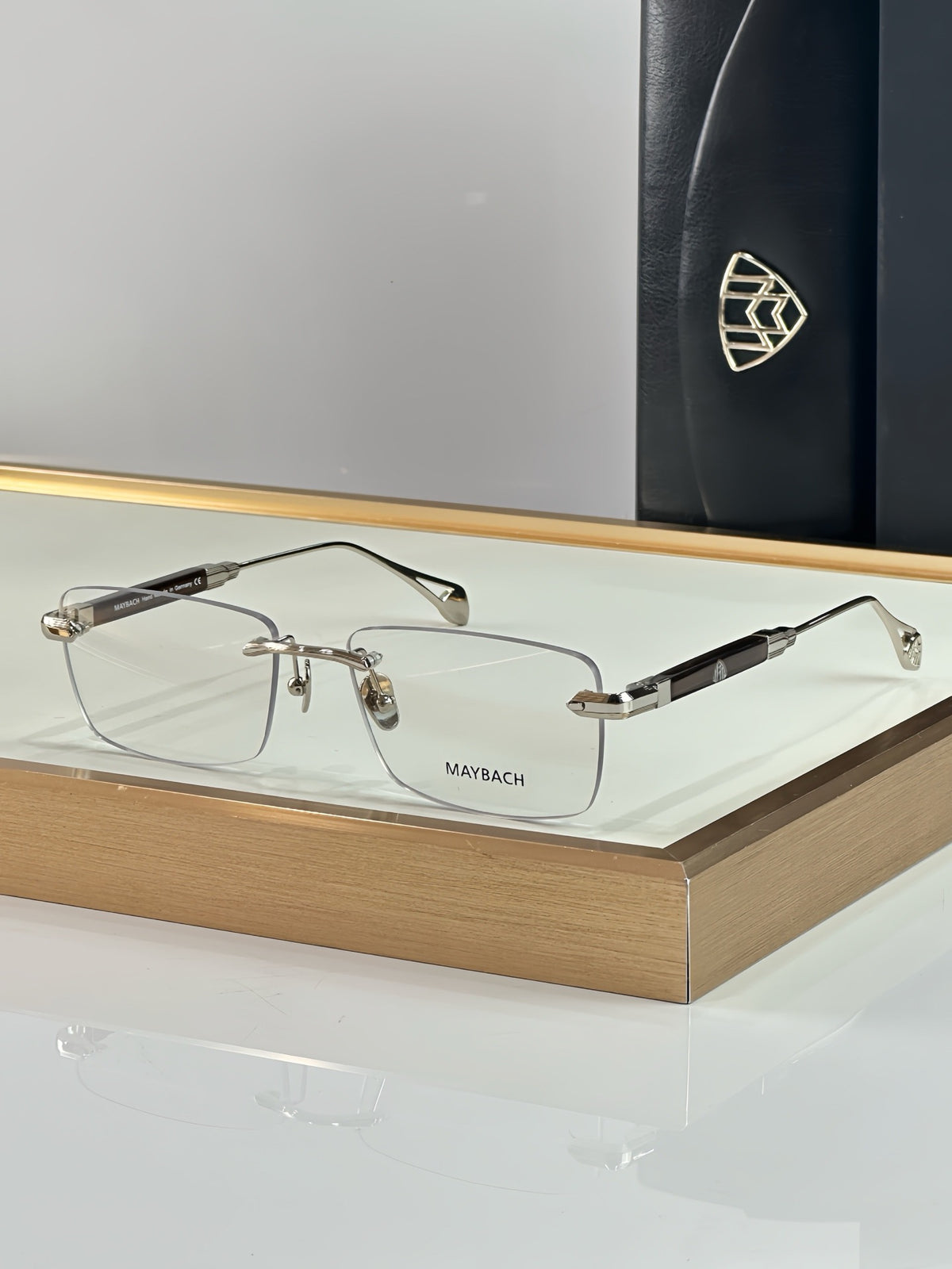 EDITOR Luxury Rimless Square Optical Glasses – 56mm Unisex Frameless Eyewear