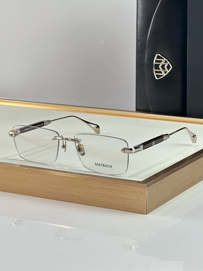 EDITOR Luxury Rimless Square Optical Glasses – 56mm Unisex Frameless Eyewear