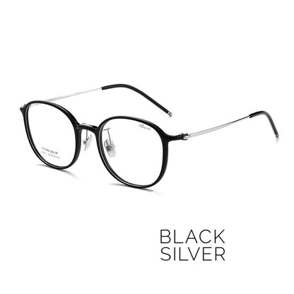L9113Y Lightweight Titanium Round Prescription Eyeglasses