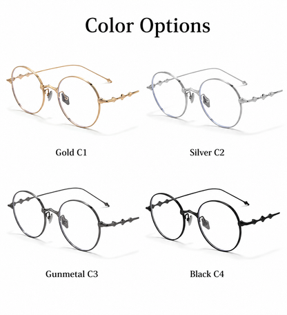 H603H Rimless Rectangle Pure Titanium Eyeglasses – Lightweight Frameless Optical Frame (Copy)