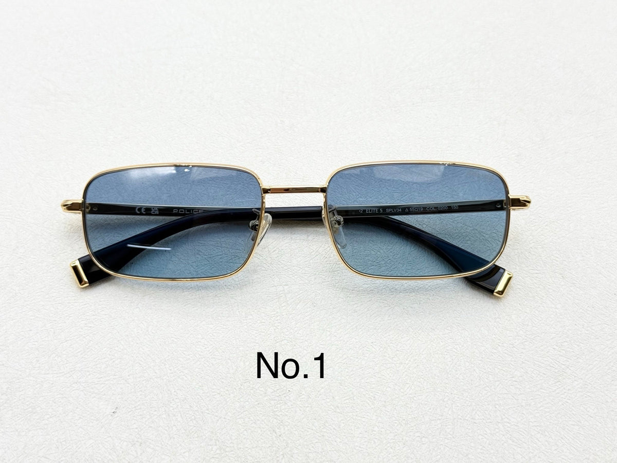 SPLV34 Slim Rectangle Metal Sunglasses – 55mm
