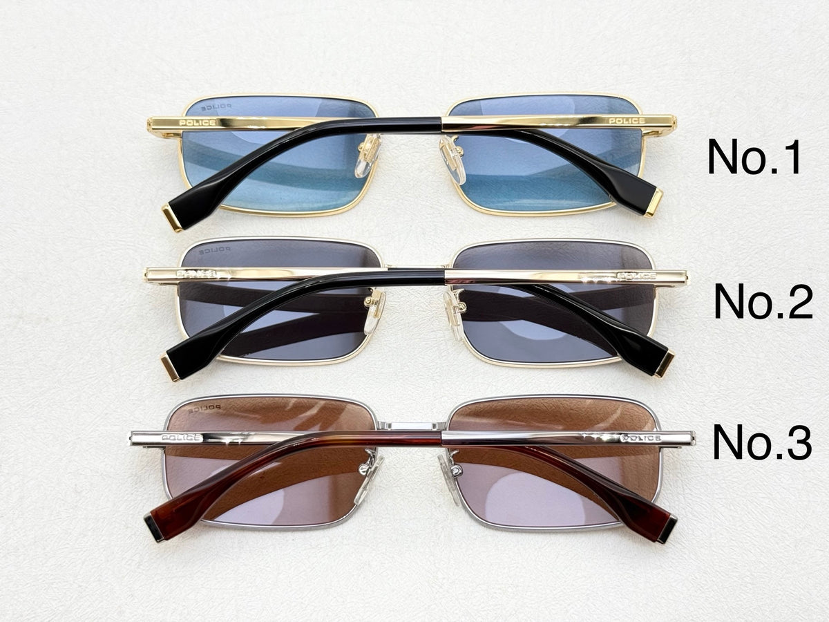 SPLV34 Slim Rectangle Metal Sunglasses – 55mm