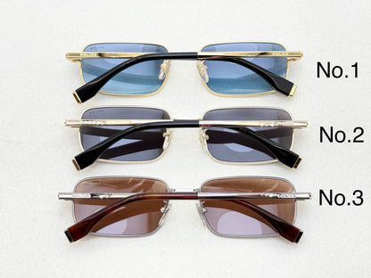 SPLV34 Slim Rectangle Metal Sunglasses – 55mm