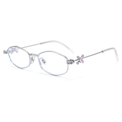 30915Y Elegant Crystal Detail Eyeglasses – Lightweight Metal Frame for Women