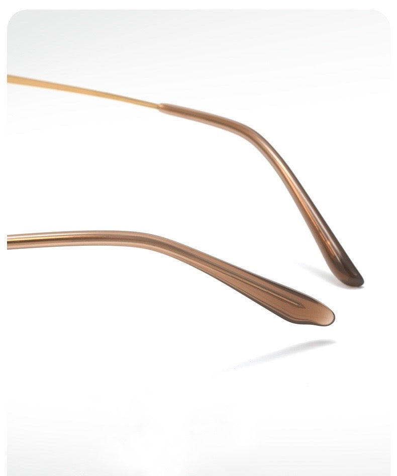 T18276Z Vintage Round Titanium Eyeglasses