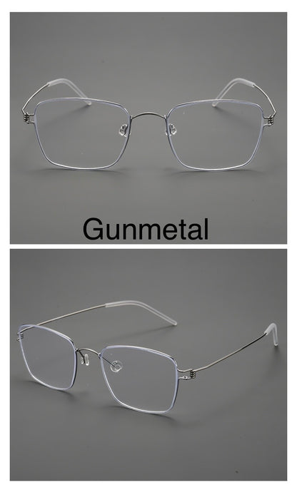HYD0175Y Pure Titanium Screwless Eyeglasses – Lightweight Geometric Optical Frame