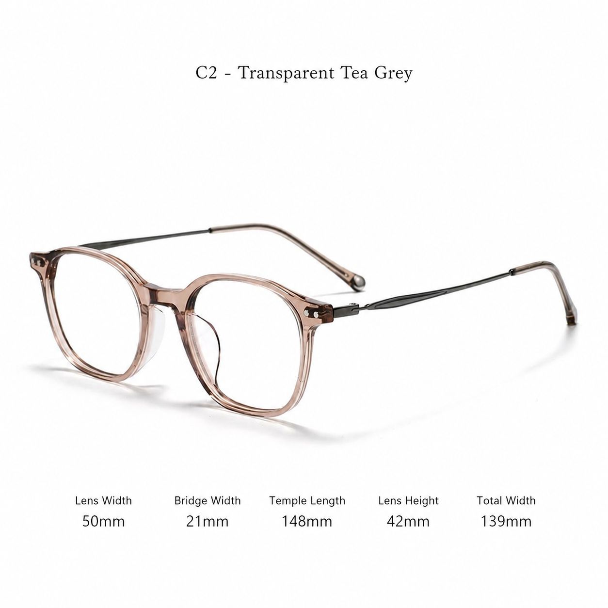 GG507F Acetate & Titanium Retro Eyeglasses – Lightweight Unisex Optical Frame