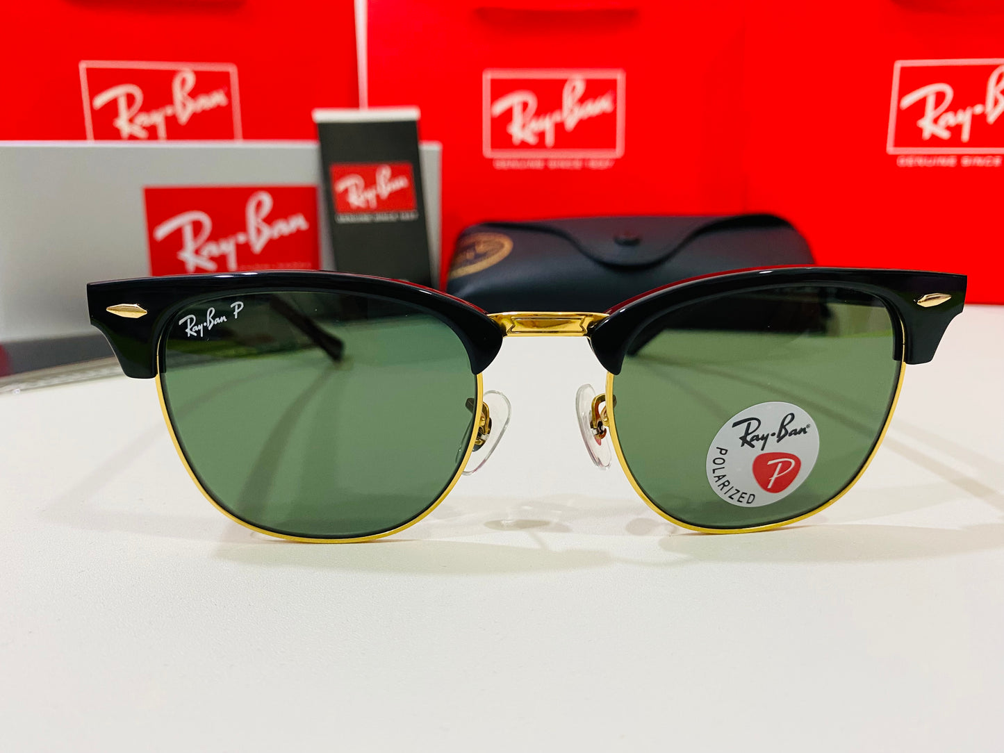 RAY-BAN RB3016 Clubmaster Polarized 901/58