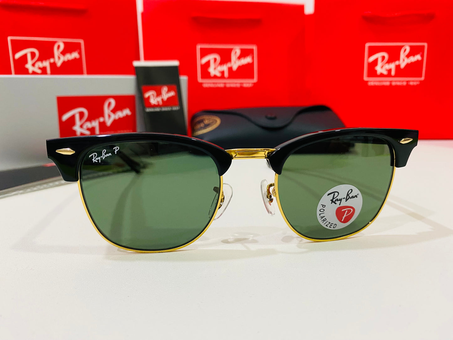 RAY-BAN RB3016 Clubmaster Polarized 901/58