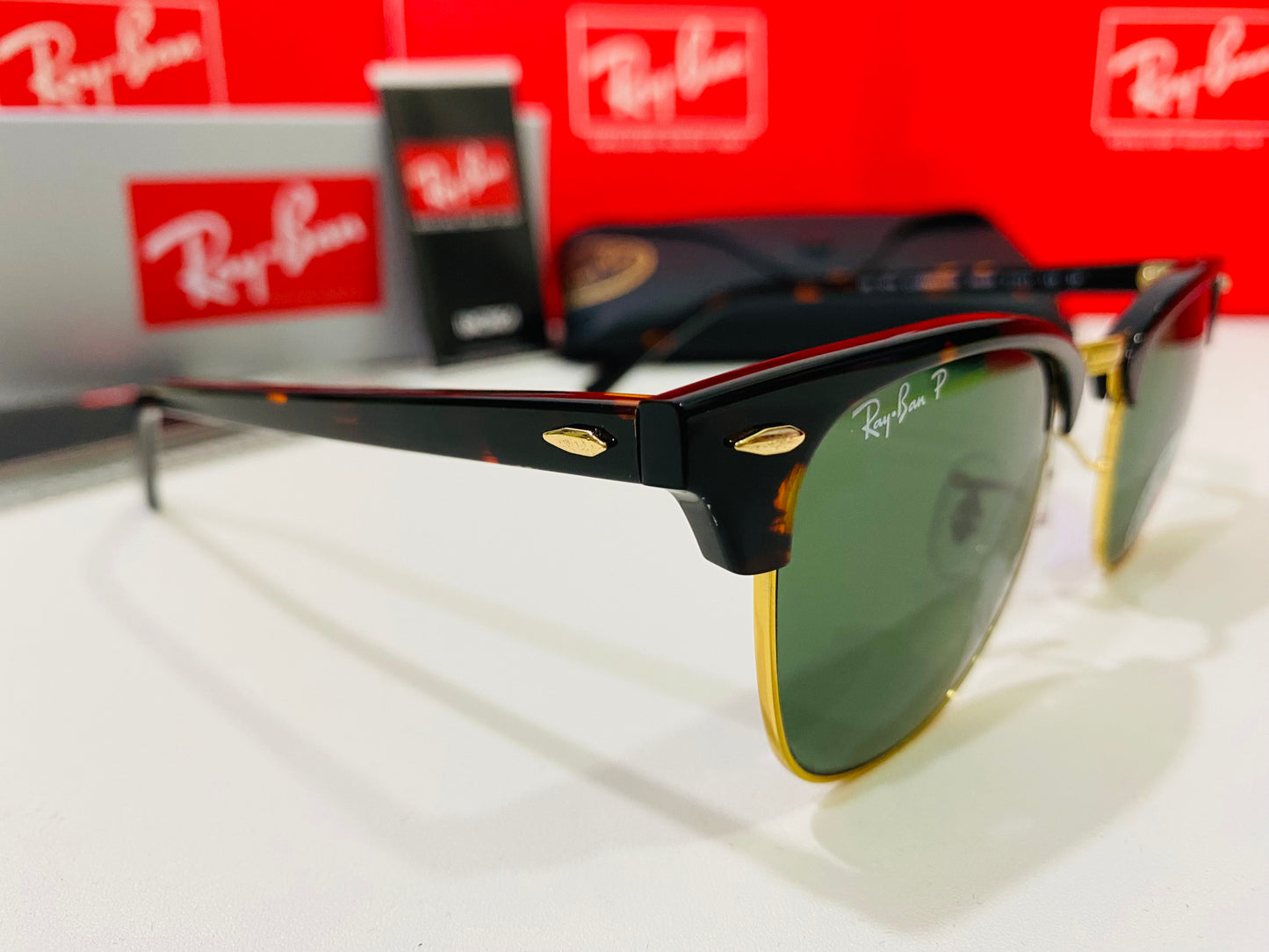 RAY-BAN RB3016 Clubmaster Polarized 990/58