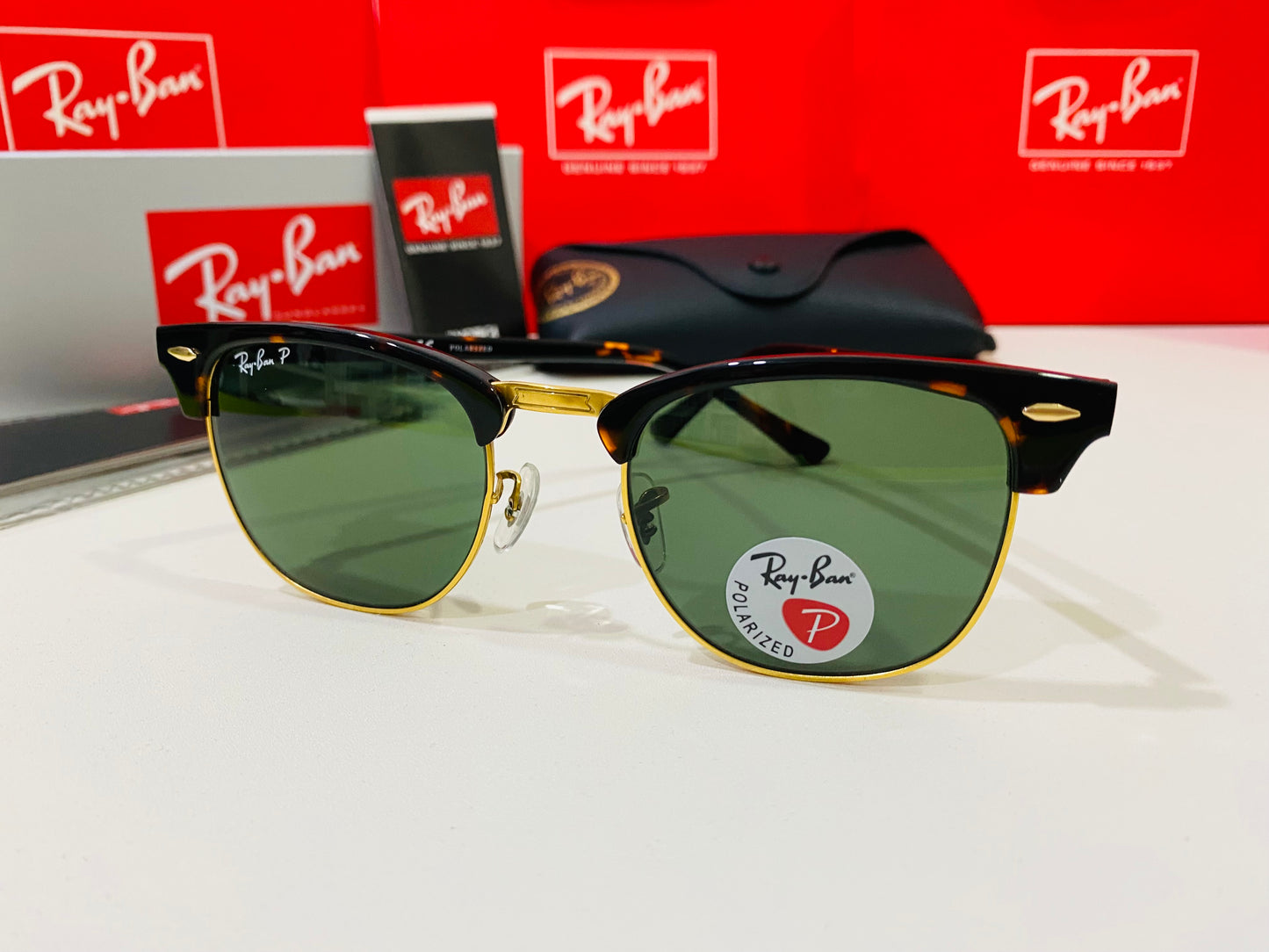 RAY-BAN RB3016 Clubmaster Polarized 990/58