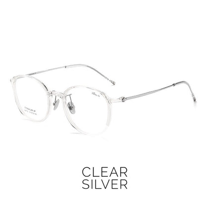 L9113Y Lightweight Titanium Round Prescription Eyeglasses